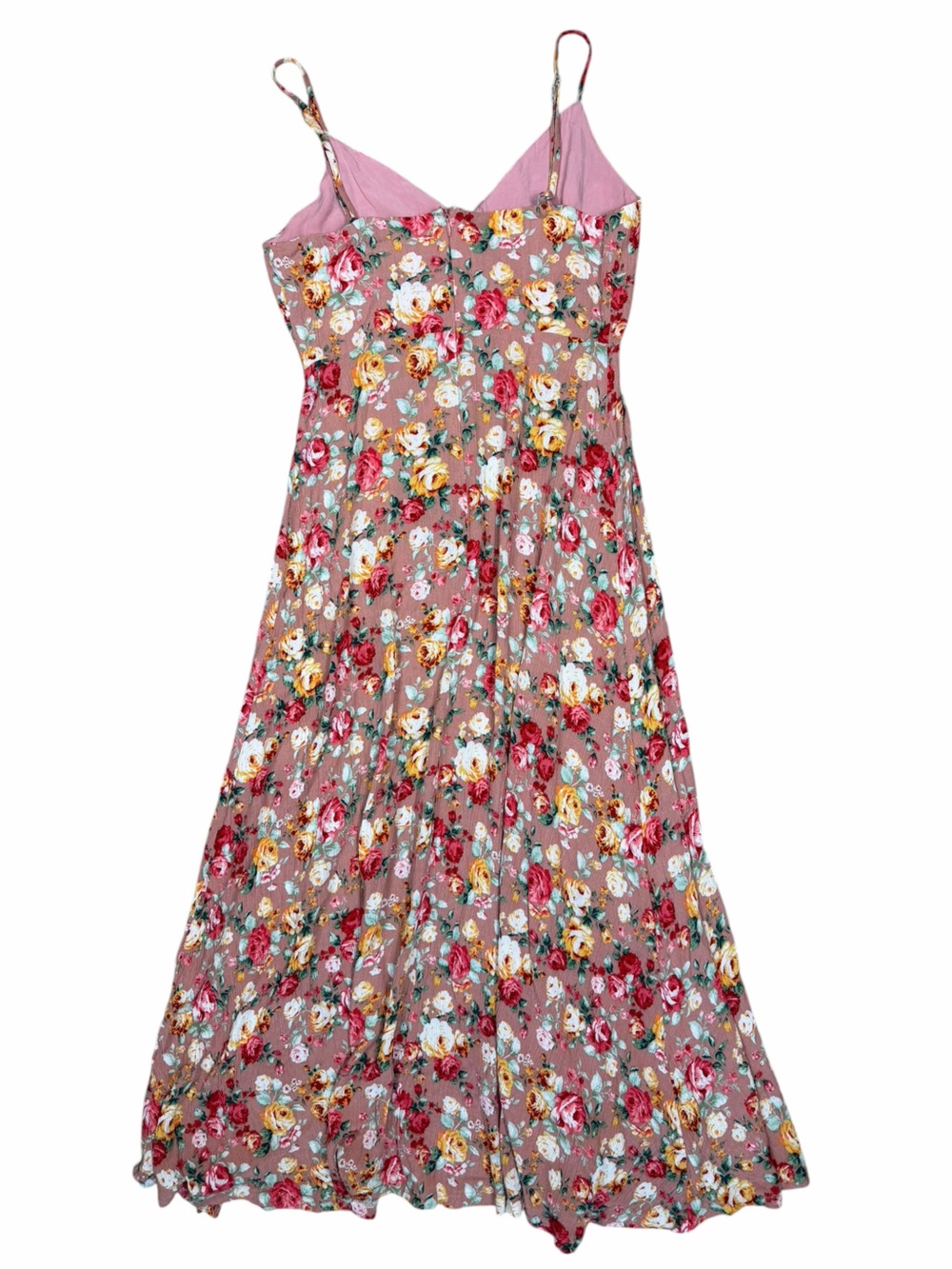 Lulus Floral Wrap Front Midi Dress with Side Slit | Size Small - Picture 3 of 7
